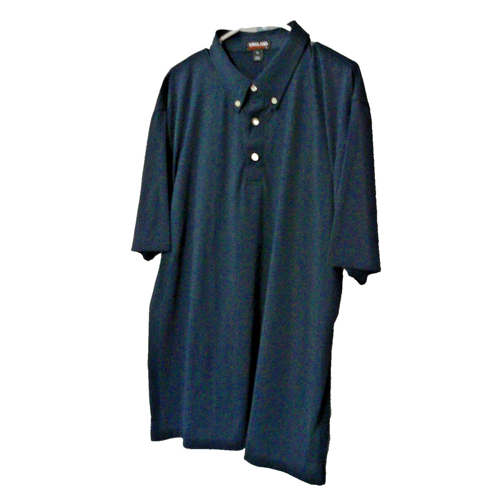 Navy Performance Polo Golf Shirt UPF 50+ Stretch Athletic Business Casual